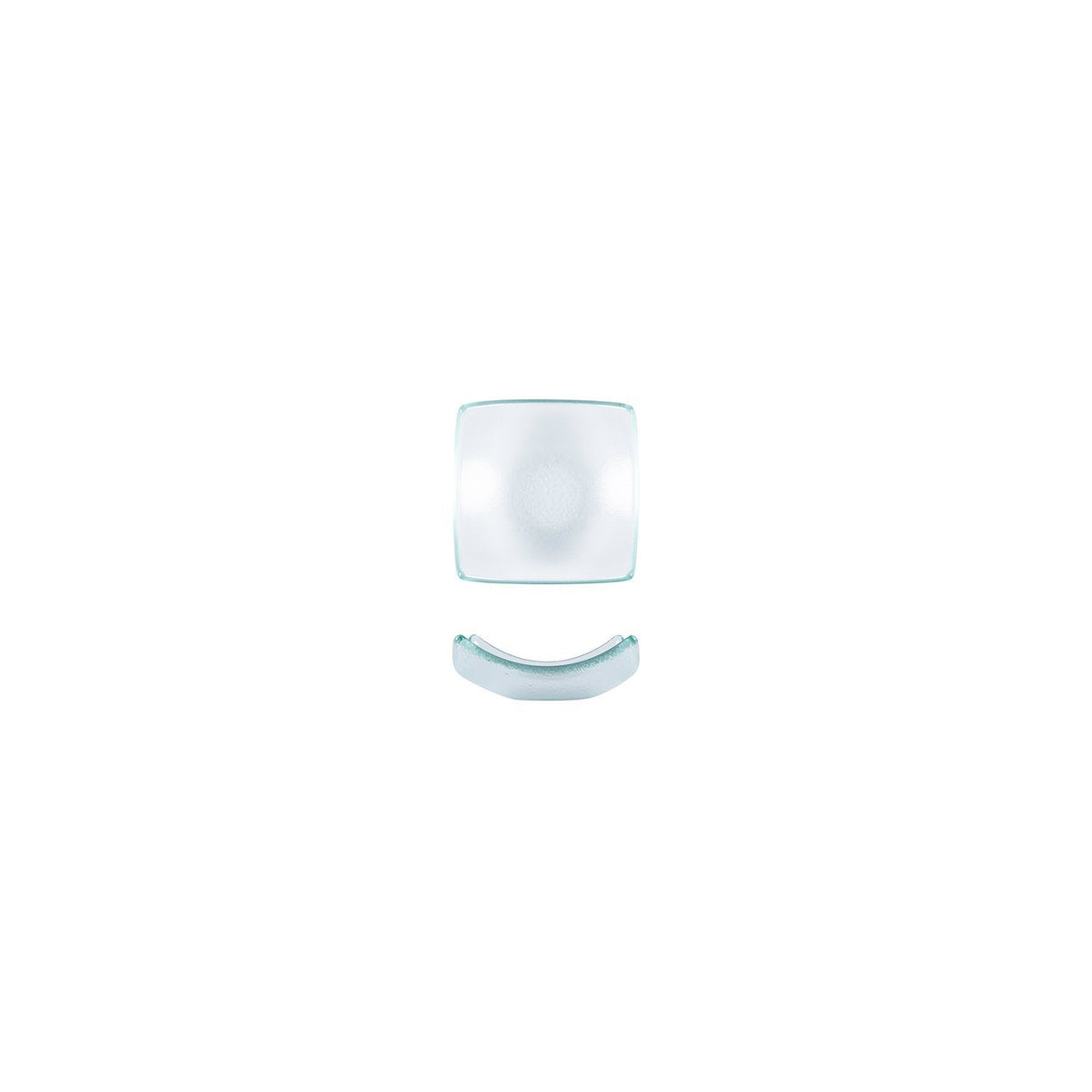 Turgla Fusion Glass 3.5" x 3.5" x h:1.25" 3 oz. Square Clear Glass Ram SKU: 10-031-09CLR