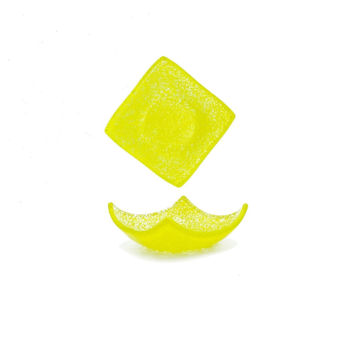 Turgla Fusion Glass 3.5" x 3.5" x h:1.25" 3 oz. Square Yellow Glass Ra SKU: 10-031-09YLW