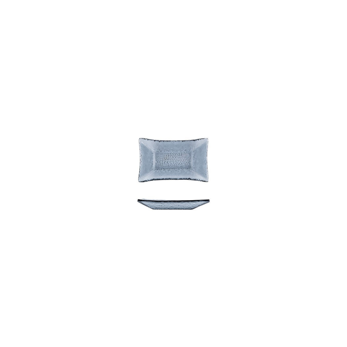 Turgla Fusion Glass 4.25" x 2.5" x h:0.5" 1 oz. Rectangular Charcoal G SKU: 10-034-11CHR