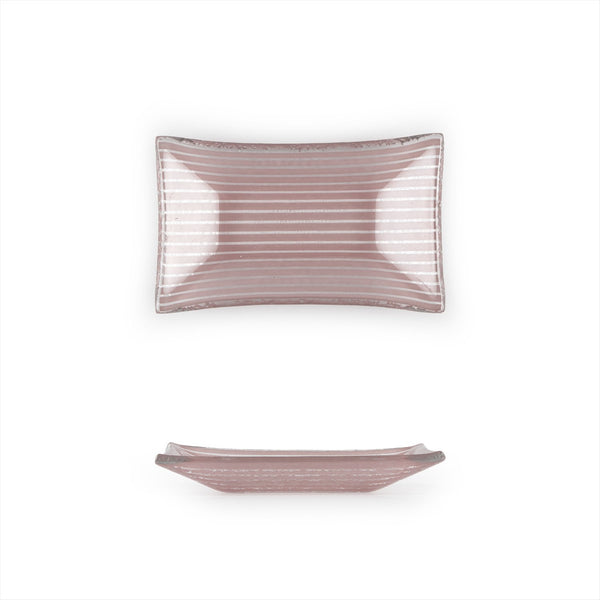 Turgla Fusion Glass 4.25" x 2.5" x h:0.5" 1 oz. Rectangular Pink Purpl SKU: 10-034-11PPL