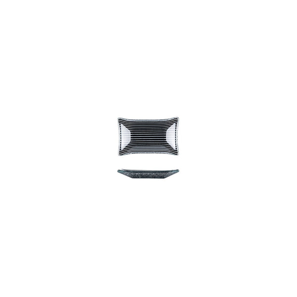 Turgla Fusion Glass 4.25" x 2.5" x h:0.5" 1 oz. Rectangular Black Glas SKU: 10-036-11BLK