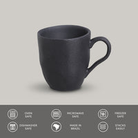 Porto Brasil MATTE BLACK ORGANIC MUG dia. 9.23 oz.  SKU: '1131473901