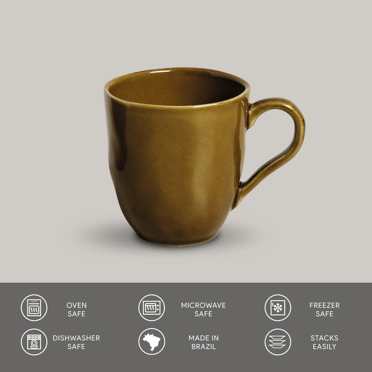 Porto Brasil AMBER ORGANIC MUG dia. 9.23 oz.  SKU: '1131477101