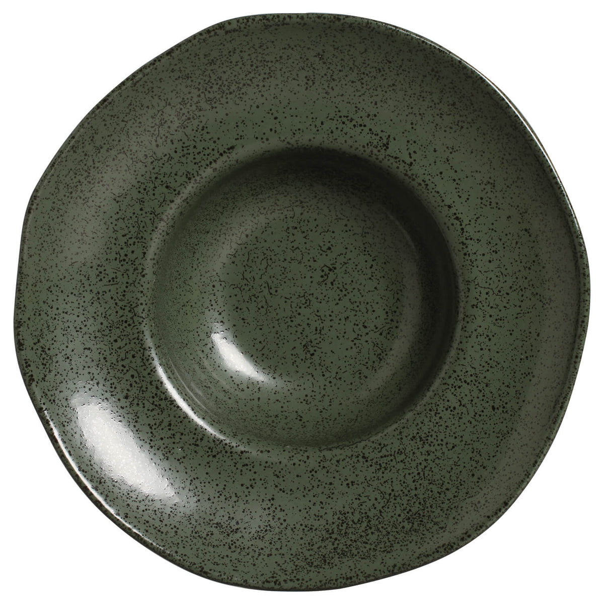 Porto Brasil GREENERY DEEP RIM PLATE  STONEWARE dia. 11.02x2.56"  SKU: '12014106501