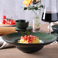 Porto Brasil GREENERY DEEP RIM PLATE  STONEWARE dia. 11.02x2.56"  SKU: '12014106501