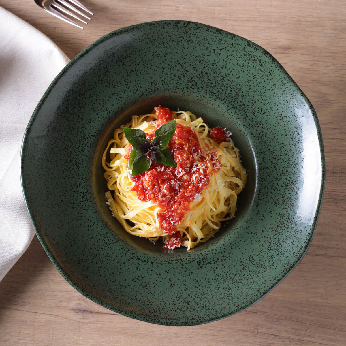 Porto Brasil GREENERY DEEP RIM PLATE  STONEWARE dia. 11.02x2.56"  SKU: '12014106501