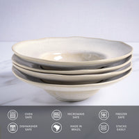 Porto Brasil LATTE DEEP RIM PLATE  STONEWARE dia. 11.02x2.56"  SKU: '12014108501