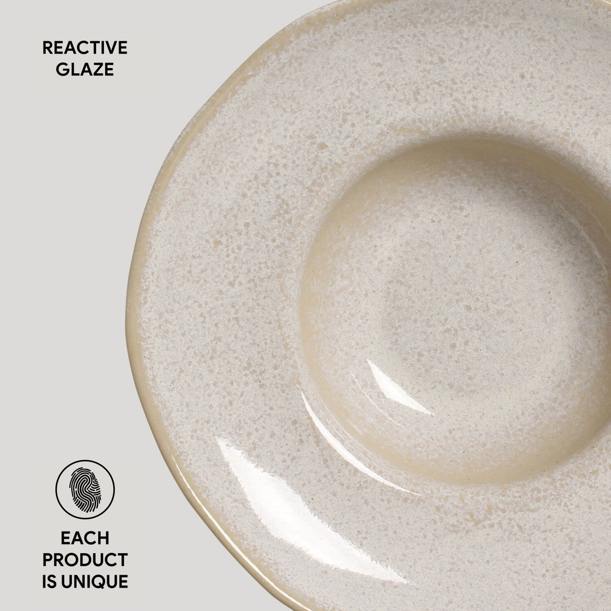 Porto Brasil LATTE DEEP RIM PLATE  STONEWARE dia. 11.02x2.56"  SKU: '12014108501