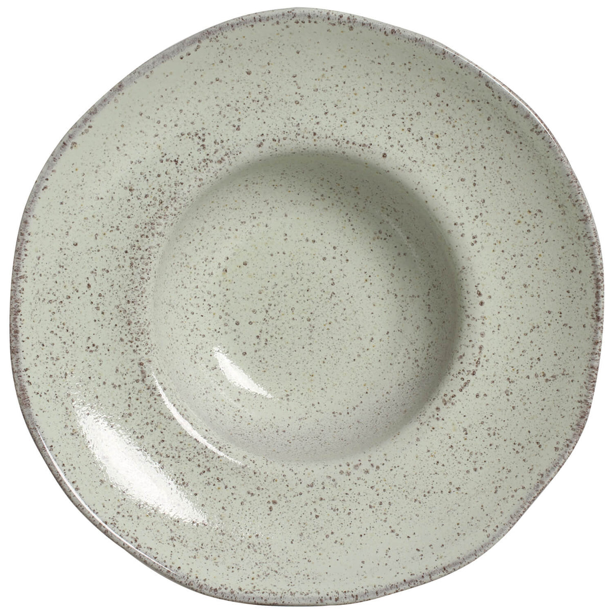 Porto Brasil PISTACHE DEEP RIM PLATE  STONEWARE dia. 11.02x2.56"  SKU: '12014108801
