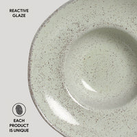 Porto Brasil PISTACHE DEEP RIM PLATE  STONEWARE dia. 11.02x2.56"  SKU: '12014108801