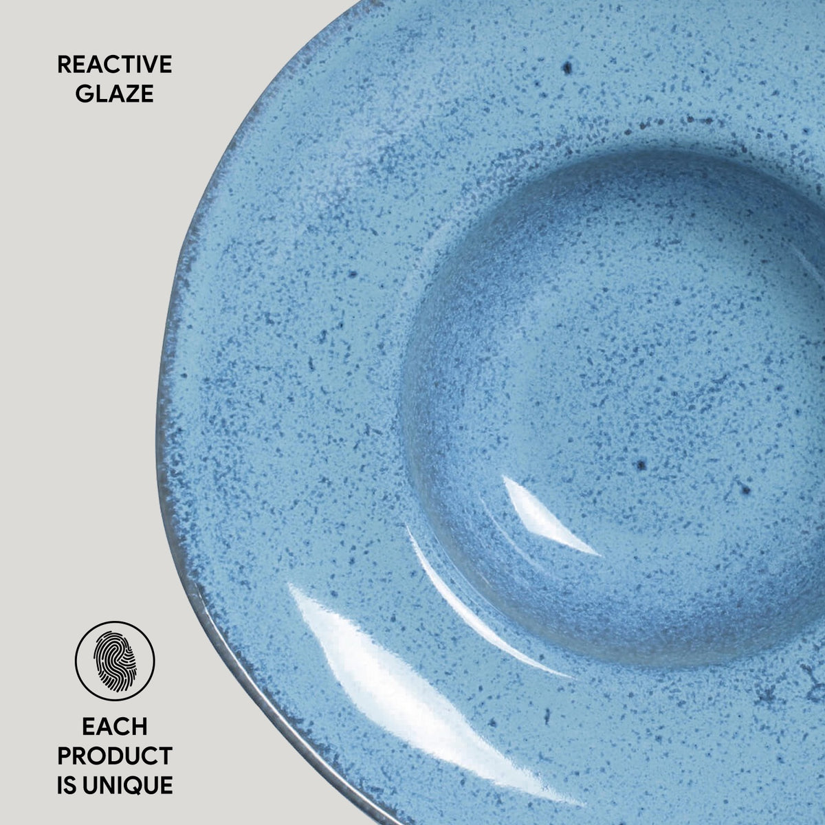 Porto Brasil BREEZE DEEP RIM PLATE  STONEWARE dia. 11.02x2.56"  SKU: '12014109001
