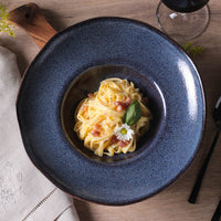 Porto Brasil TITANIUM DEEP RIM PLATE  STONEWARE dia. 11.02x2.56"  SKU: '12014109401