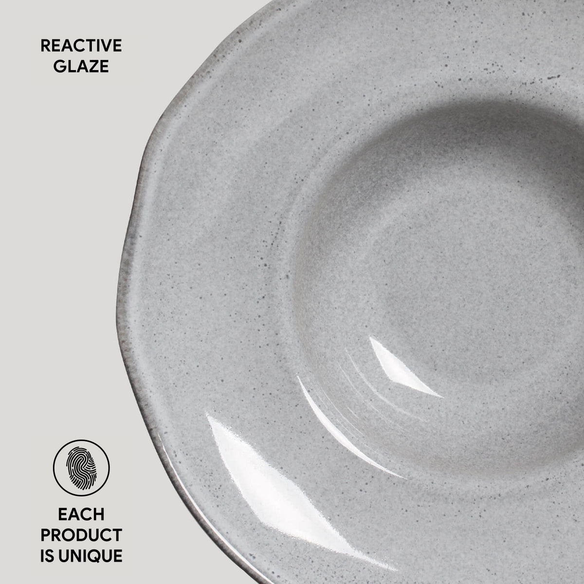 Porto Brasil DUST DEEP RIM PLATE  STONEWARE dia. 11.02x2.56"  SKU: '12014115801