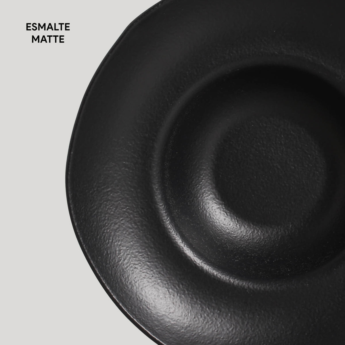 Porto Brasil MATTE BLACK DEEP RIM PLATE  STONEWARE dia. 11.02x2.56"  SKU: '1201473901