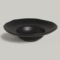 Porto Brasil MATTE BLACK DEEP RIM PLATE  STONEWARE dia. 11.02x2.56"  SKU: '1201473901