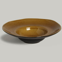 Porto Brasil AMBER DEEP RIM PLATE  STONEWARE dia. 11.02x2.56"  SKU: '1201477101
