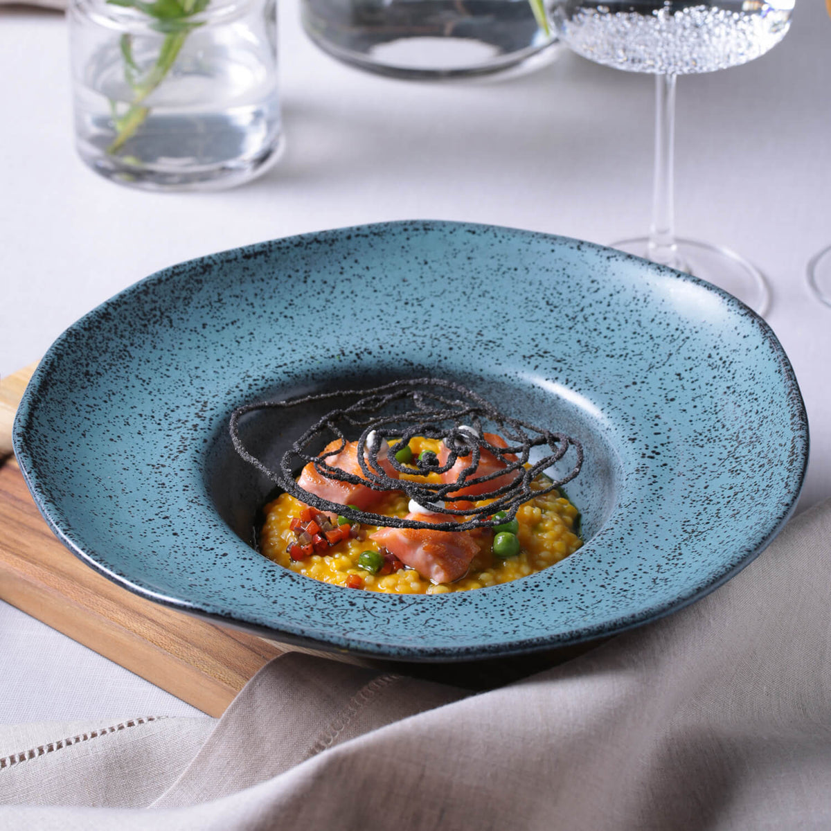 Porto Brasil NIGHT SKY DEEP RIM PLATE  STONEWARE dia. 11.02x2.56"  SKU: '1201477201