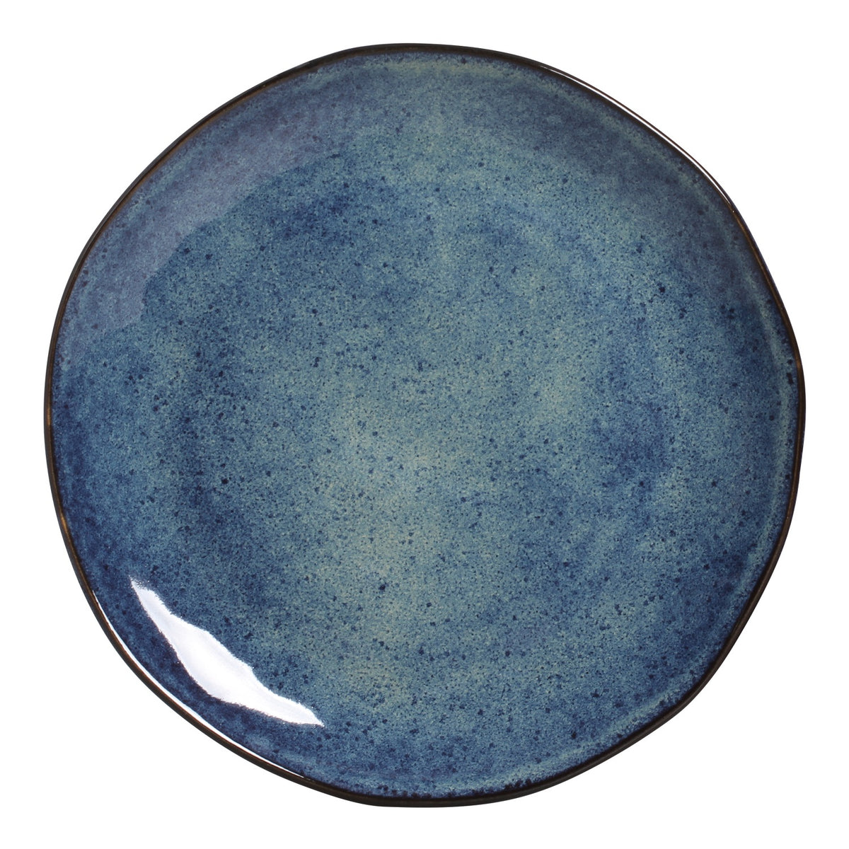 Porto Brasil DENIM DINNER PLATE ORGANIC STONEWARE dia. 10.43"  SKU: '1214113001
