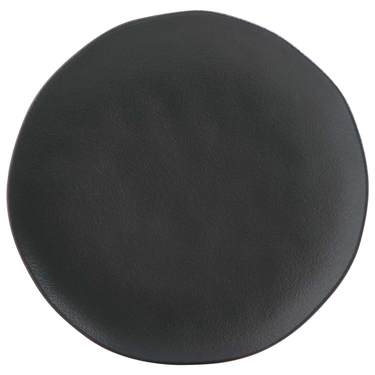 Porto Brasil MATTE BLACK DINNER PLATE ORGANIC STONEWARE dia. 10.43"  SKU: '121473901