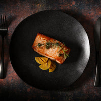 Porto Brasil MATTE BLACK DINNER PLATE ORGANIC STONEWARE dia. 10.43"  SKU: '121473901