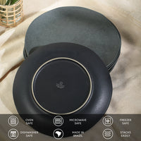 Porto Brasil CHROMIUM DINNER PLATE ORGANIC STONEWARE dia. 10.43"  SKU: '121474601