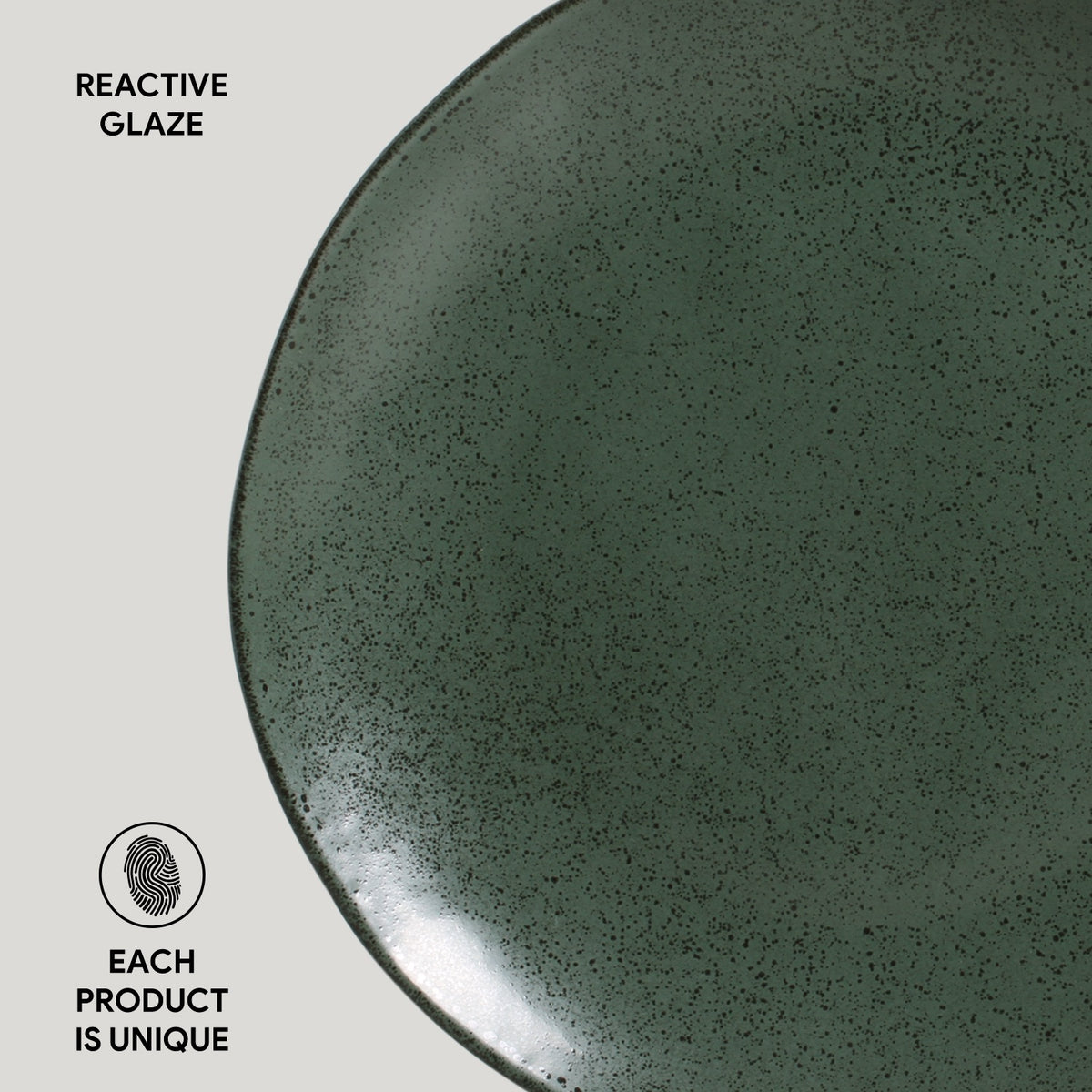 Porto Brasil GREENERY DINNER PLATE ORGANIC STONEWARE dia. 10.43"  SKU: '121495801