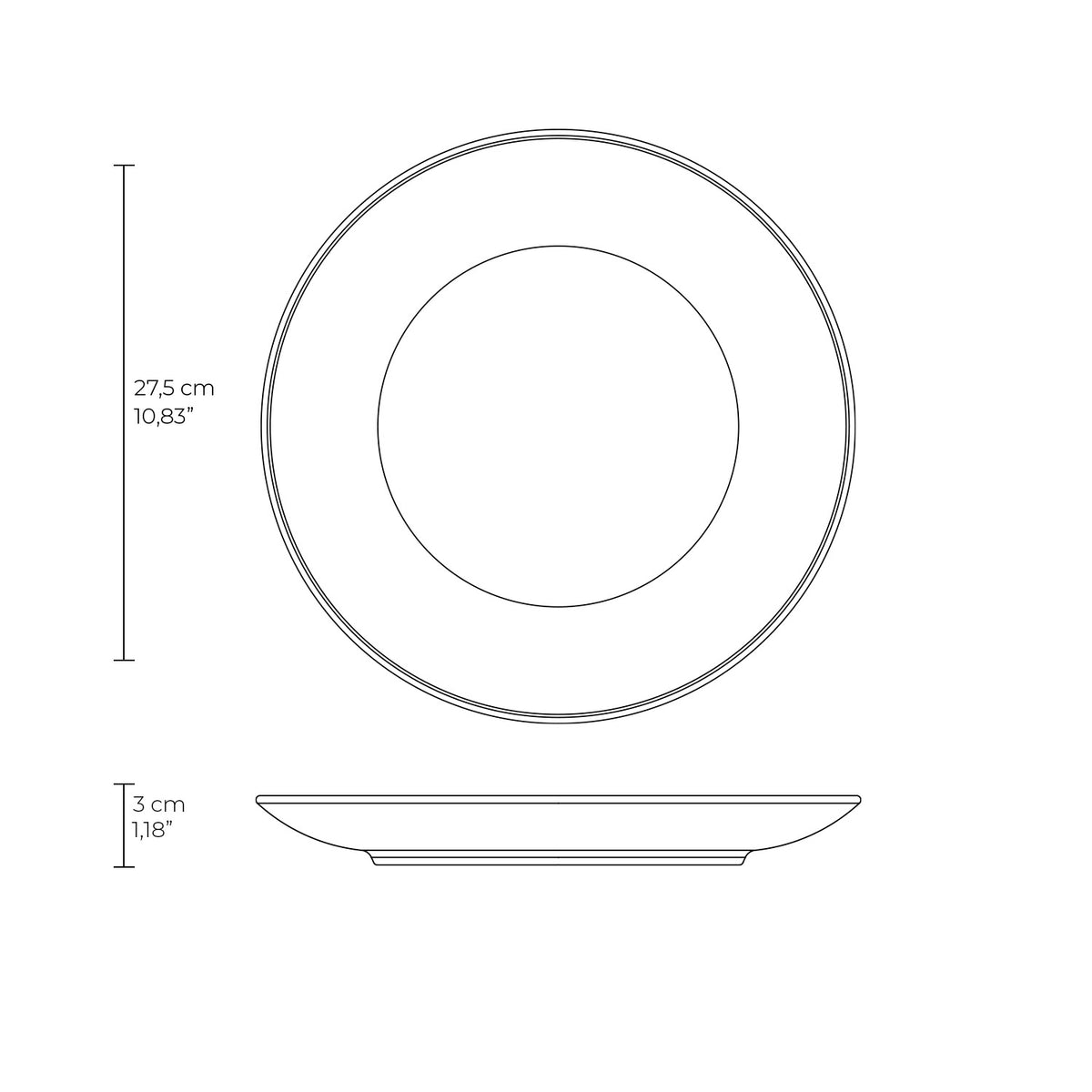 Porto Brasil AURORA DINNER PLATE COUP dia. 10.23"  SKU: '1226119901