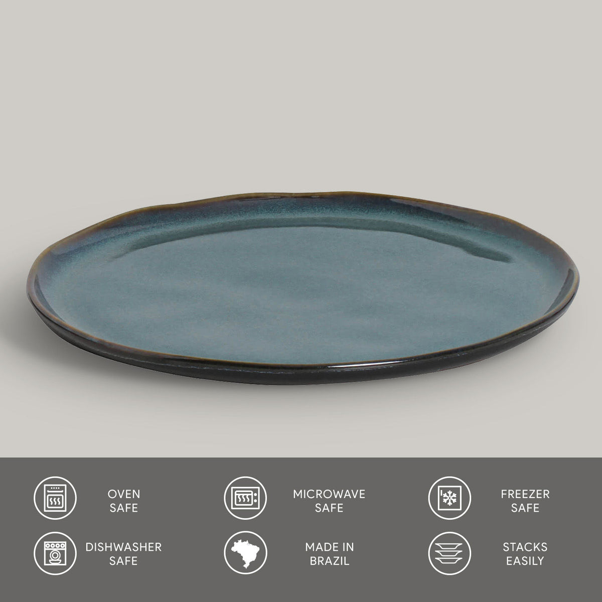 Porto Brasil OCEANO DINNER PLATE BIO STONEWARE dia. 10.83"  SKU: '1231106701