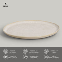 Porto Brasil LATTE DINNER PLATE BIO STONEWARE dia. 11.42"  SKU: '1231108502