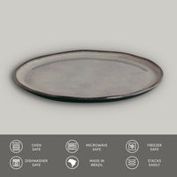 Porto Brasil TOURMALINE DINNER PLATE BIO STONEWARE dia. 10.83"  SKU: '1231108901