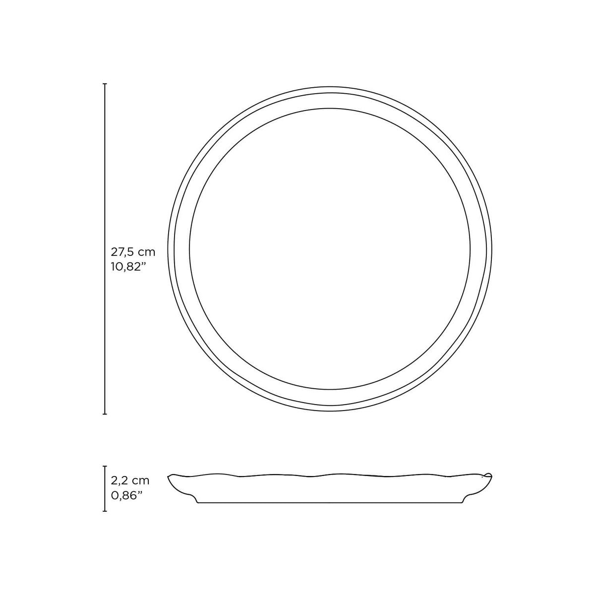 Porto Brasil LITCHI DINNER PLATE BIO STONEWARE dia. 10.83"  SKU: '1231109201