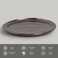 Porto Brasil METALLICA DINNER PLATE BIO STONEWARE dia. 10.83"  SKU: '1231109301