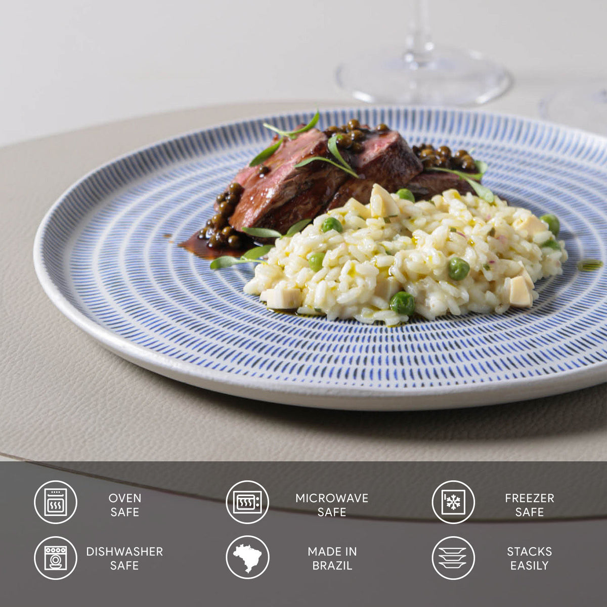 Porto Brasil MAYA DINNER PLATE BIO STONEWARE dia. 10.83"  SKU: '1231117901