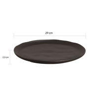 Porto Brasil MATTE BLACK DINNER PLATE BIO STONEWARE dia. 11.42"  SKU: '123173902