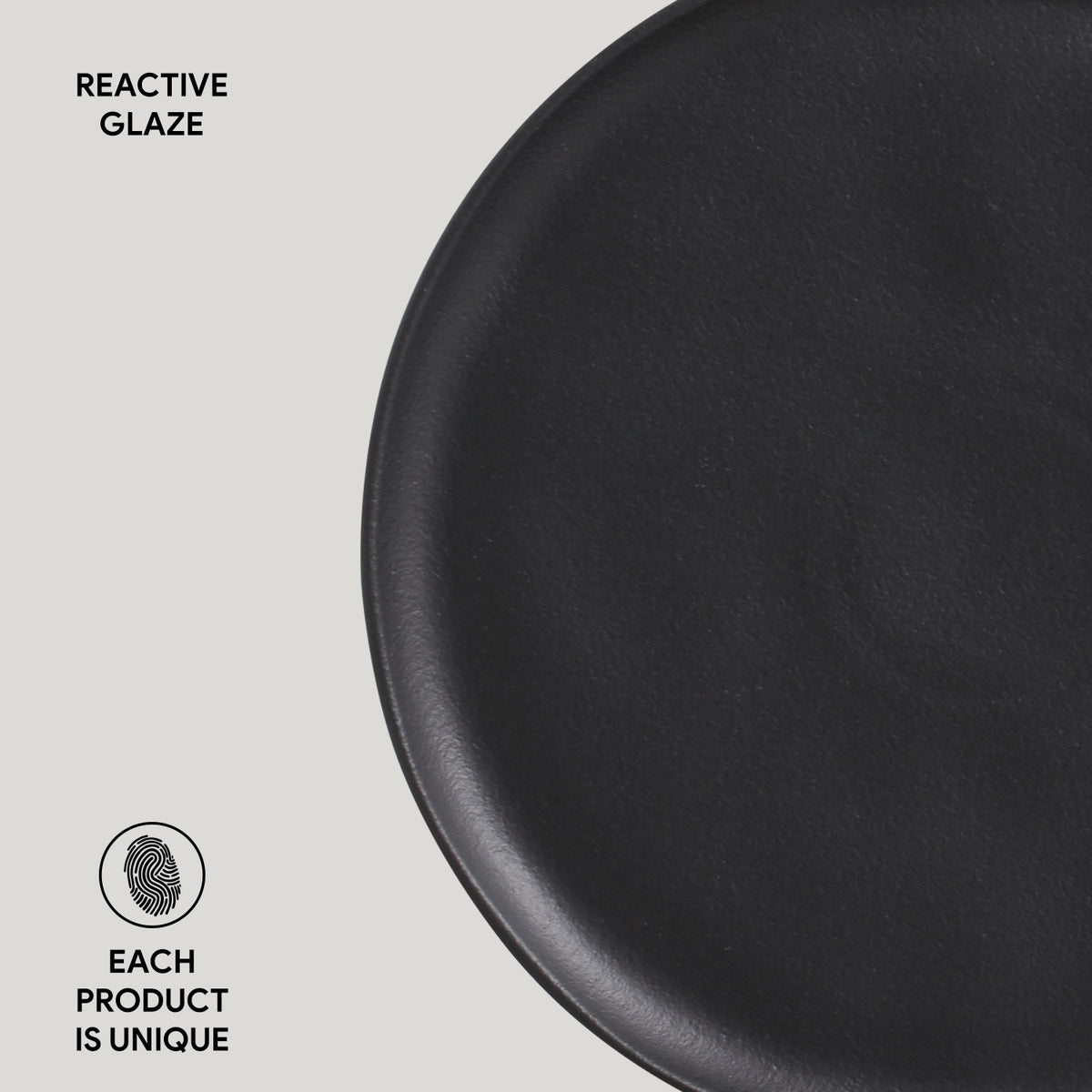 Porto Brasil MATTE BLACK DINNER PLATE BIO STONEWARE dia. 11.42"  SKU: '123173902
