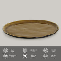 Porto Brasil AMBER DINNER PLATE BIO STONEWARE dia. 10.83"  SKU: '123177101