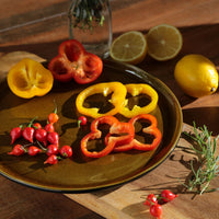 Porto Brasil AMBER DINNER PLATE BIO STONEWARE dia. 10.83"  SKU: '123177101