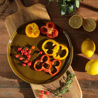 Porto Brasil AMBER DINNER PLATE BIO STONEWARE dia. 10.83"  SKU: '123177101