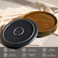 Porto Brasil AMBER DINNER PLATE BIO STONEWARE dia. 10.83"  SKU: '123177101