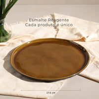 Porto Brasil AMBER DINNER PLATE BIO STONEWARE dia. 10.83"  SKU: '123177101