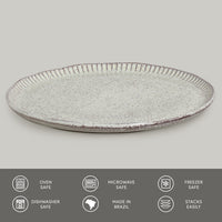 Porto Brasil PISTACHE LINHAS DINNER PLATE STONEWARE dia. 10.83"  SKU: '1261108801