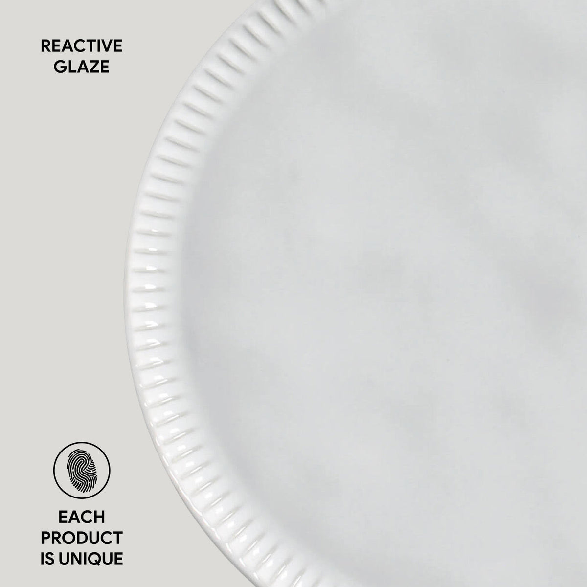 Porto Brasil NEW WHITE LINHAS DINNER PLATE STONEWARE dia. 10.83"  SKU: '1261119801