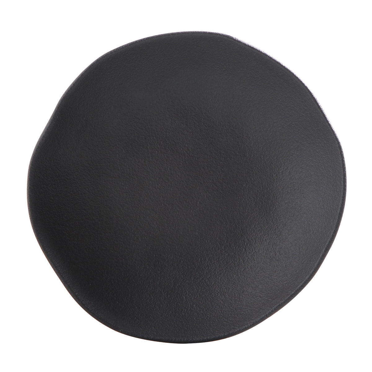 Porto Brasil MATTE BLACK SOUP PLATE ORGANIC STONEWARE dia. 8.35"  SKU: '131473901