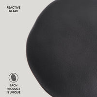 Porto Brasil MATTE BLACK SOUP PLATE ORGANIC STONEWARE dia. 8.35"  SKU: '131473901