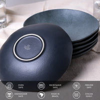 Porto Brasil CHROMIUM SOUP PLATE ORGANIC STONEWARE dia. 8.35"  SKU: '131474601