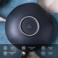 Porto Brasil NIGHT SKY SOUP PLATE ORGANIC STONEWARE dia. 8.35"  SKU: '131481301