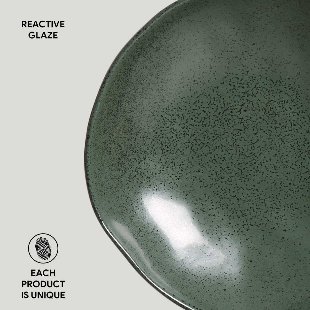 Porto Brasil GREENERY SOUP PLATE ORGANIC STONEWARE dia. 8.35"  SKU: '131495801