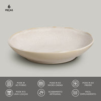 Porto Brasil LATTE SOUP PLATE BIO STONEWARE dia. 9.84"  SKU: '1331108502