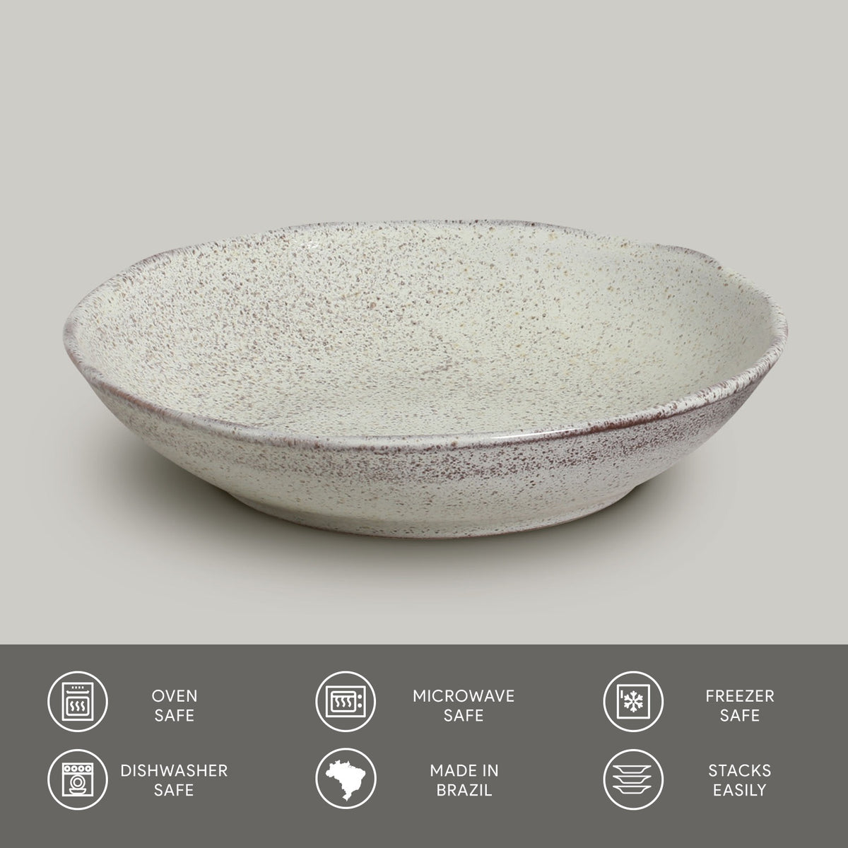 Porto Brasil PISTACHE SOUP PLATE BIO STONEWARE dia. 9.84"  SKU: '1331108802