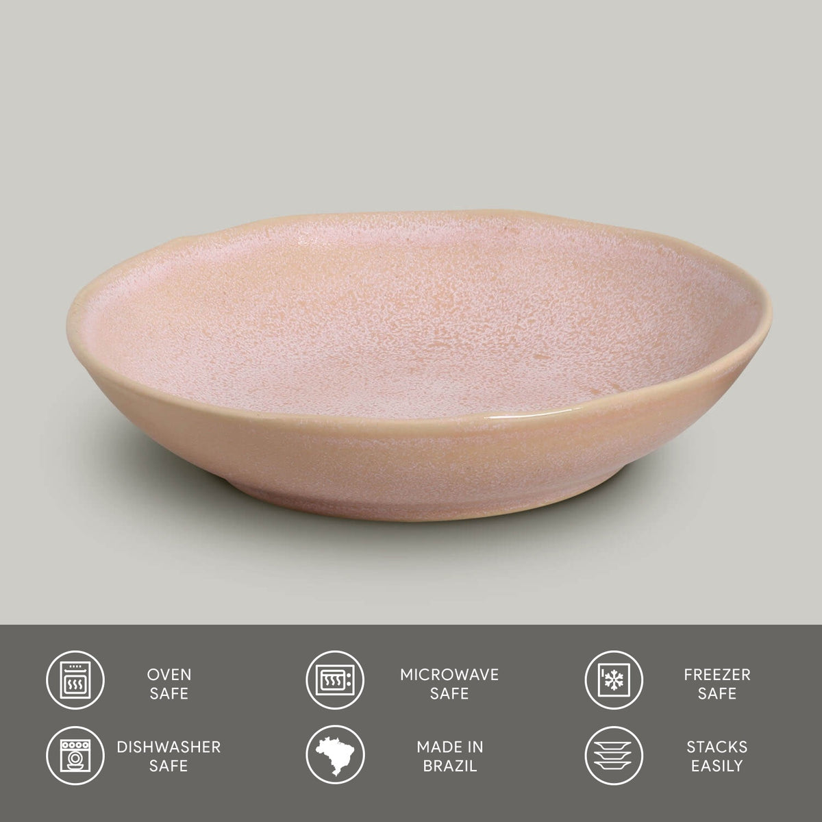 Porto Brasil LITCHI SOUP PLATE BIO STONEWARE dia. 9.84"  SKU: '1331109202
